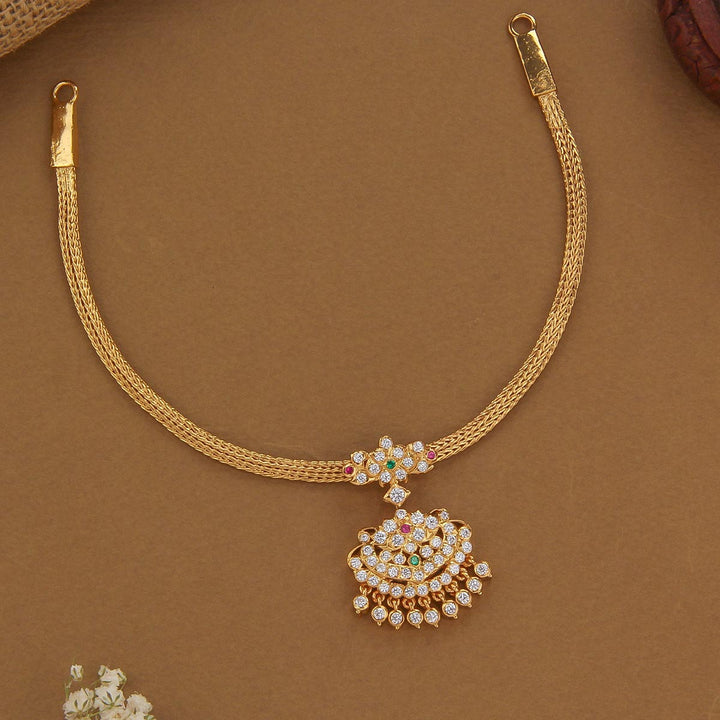 92.5 Silver Shaira Attigai Necklace | SHOBITAM