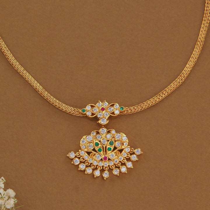 92.5 Silver Classic Attigai Necklace | shobitam