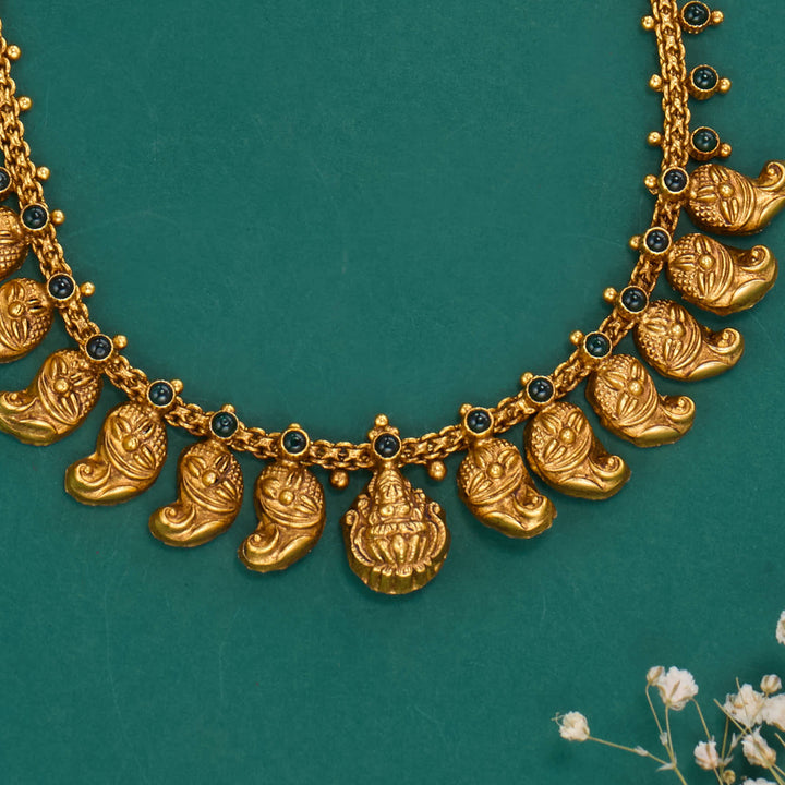 Pure 92.5 Silver, 24kt Gold Plated Aashmikha Nagas Short Necklace | SHOBITAM