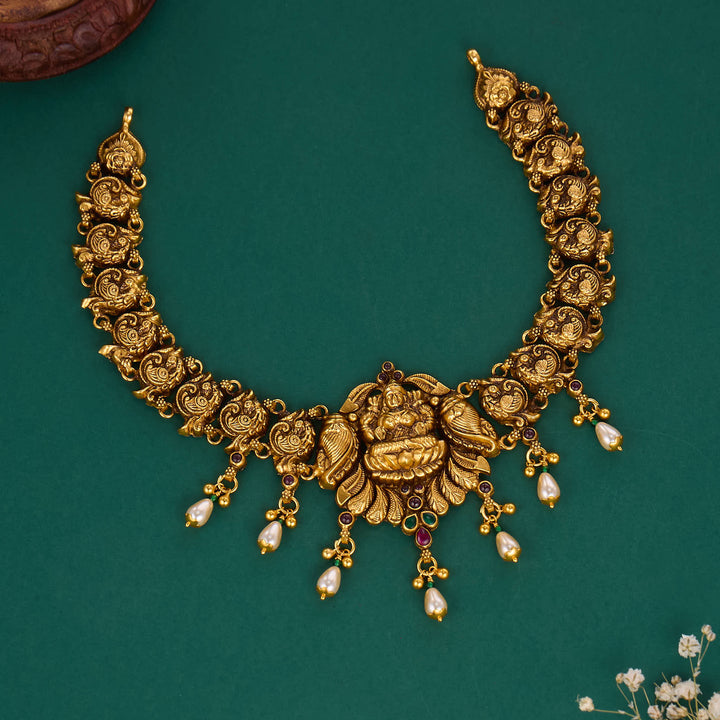 Pure 92.5 Silver, 24kt Gold Plated Nikitha Nagas Short Necklace | SHOBITAM