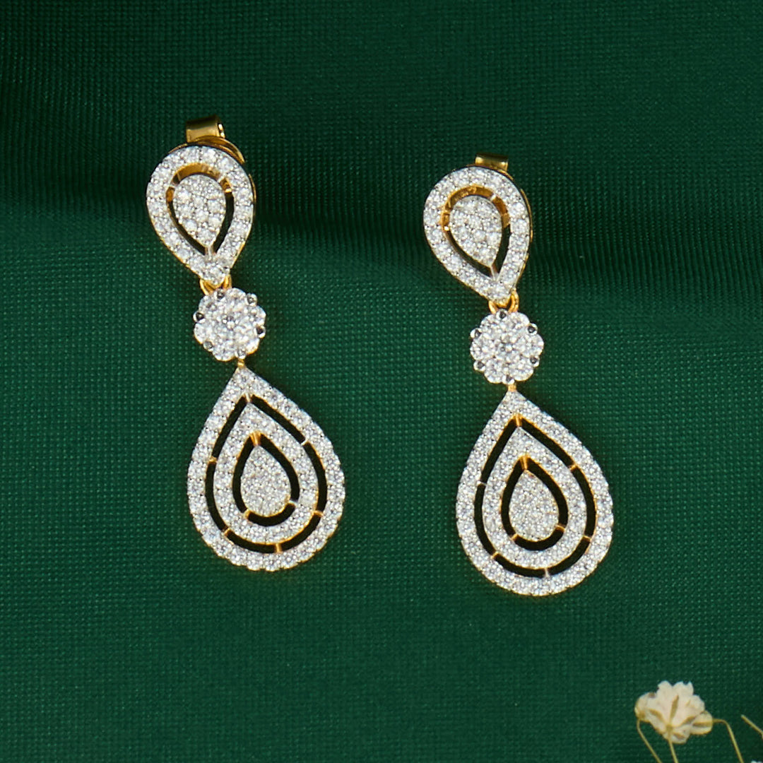 Pure 92.5 Silver Sparkle Short Necklace Set | SHOBITAM