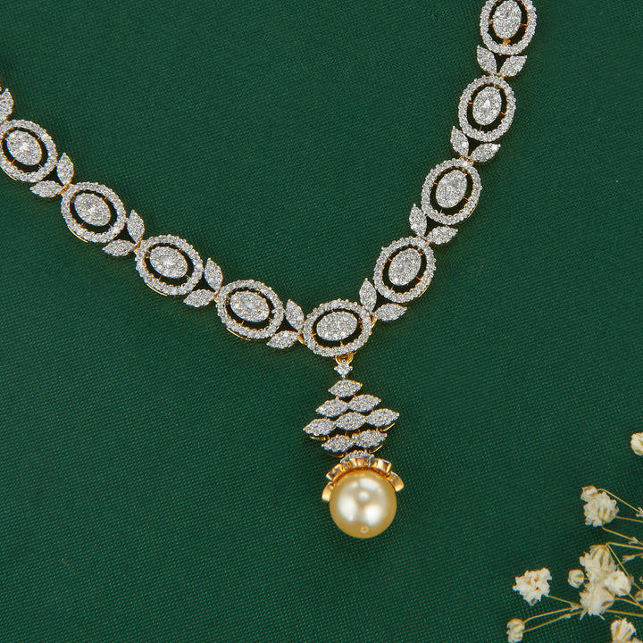 Pure 92.5 Silver Grandeur Short Necklace Set | SHOBITAM