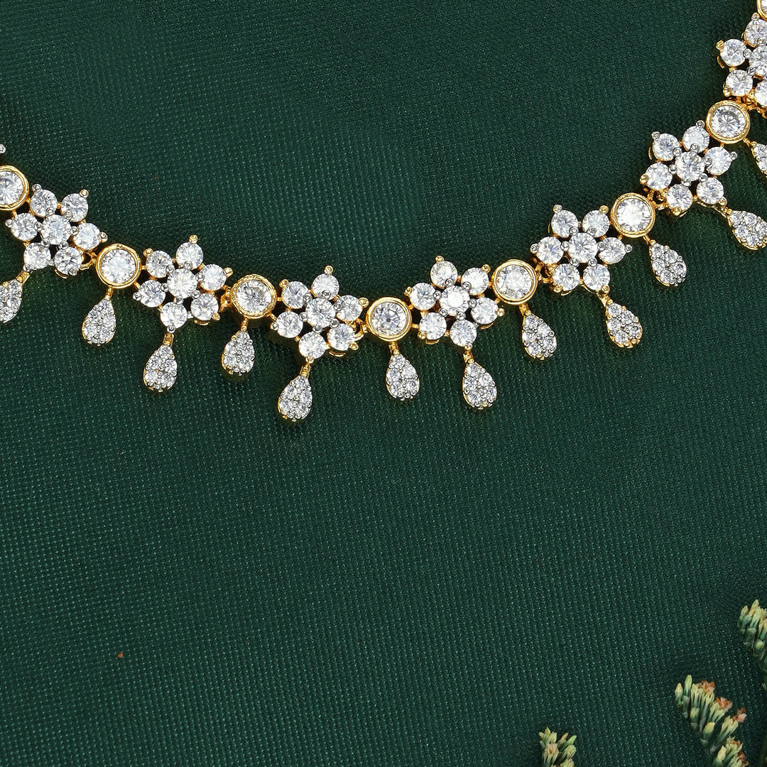 92.5 silver Althea Short Necklace Set | SHOBITAM