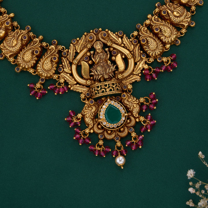 Pure 92.5 Silver, 24kt Gold Plated Shobitha Nagas Short Necklace | SHOBITAM
