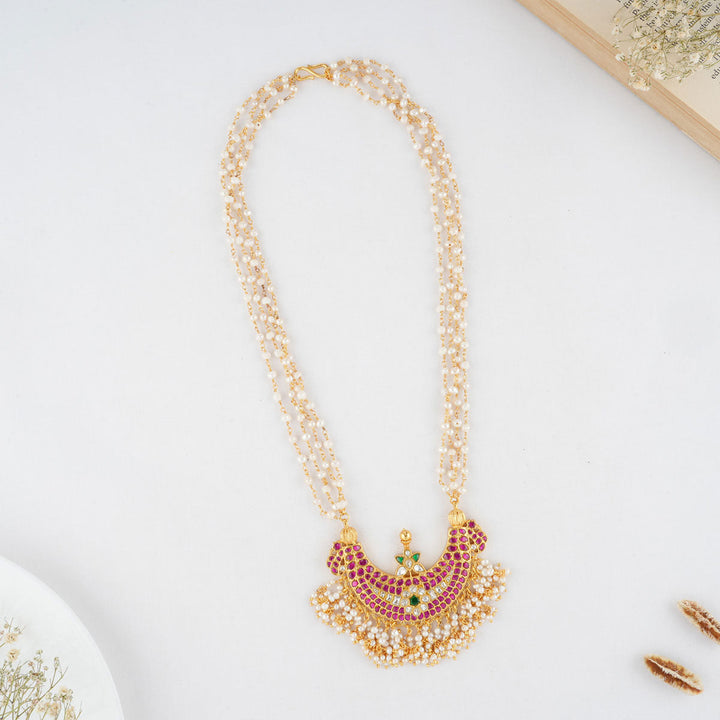 Pure 92.5 Silver Striking Long Necklace | SHOBITAM