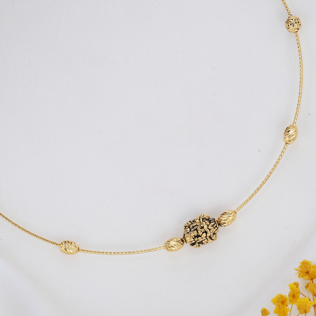 92.5 Silver 24kt Gold Plated Hansithaa Hasli Necklace | SHOBITAM