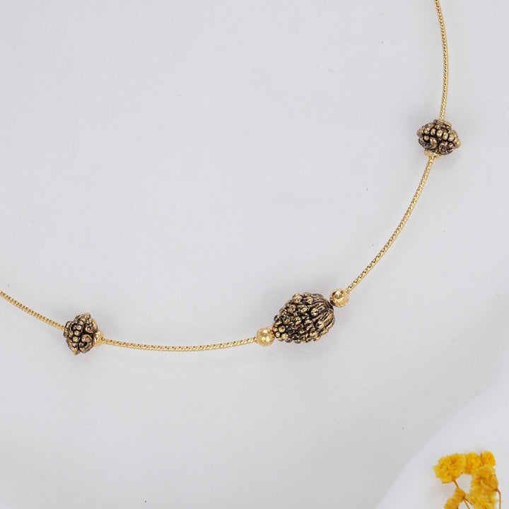 92.5 Silver 24kt Gold Plated Yahikaa Hasli Necklace | SHOBITAM