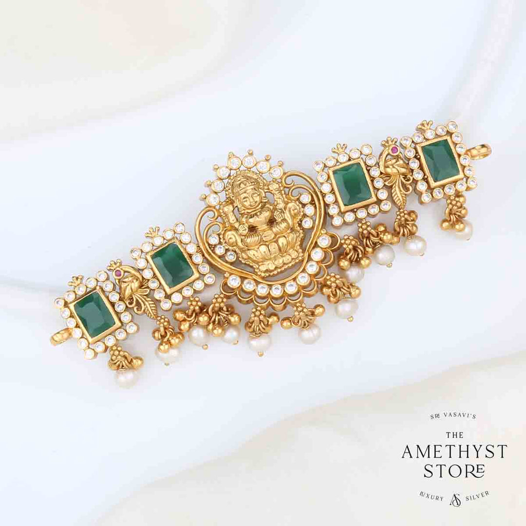 92.5 Silver, 24 kt Gold-Plated Vaibhavi Short Choker