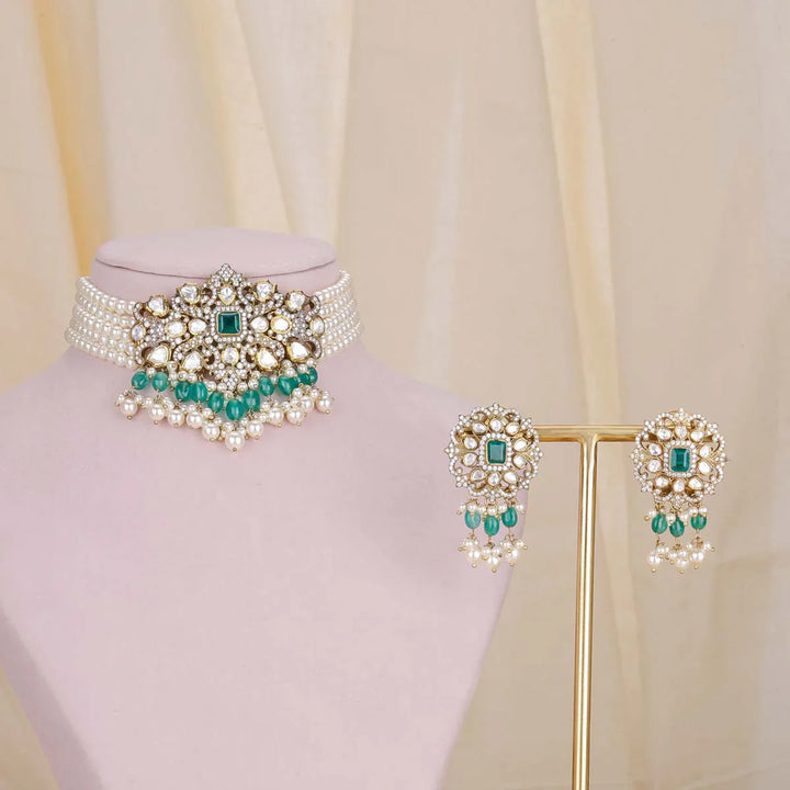 92.5 Silver Pragalsha Victorian Choker Set
