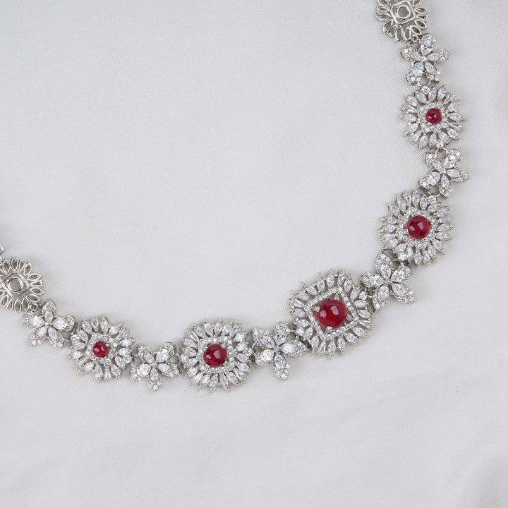 Pure 92.5 Silver Engaging Necklace Set | SHOBITAM