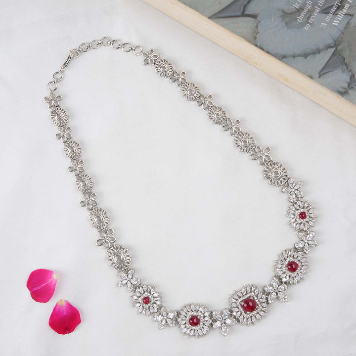 Pure 92.5 Silver Engaging Necklace Set | SHOBITAM