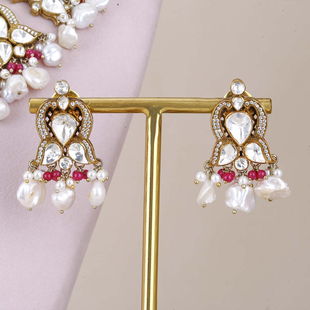 Pure 92.5 Silver Mayra Victorian Necklace Set | SHOBITAM