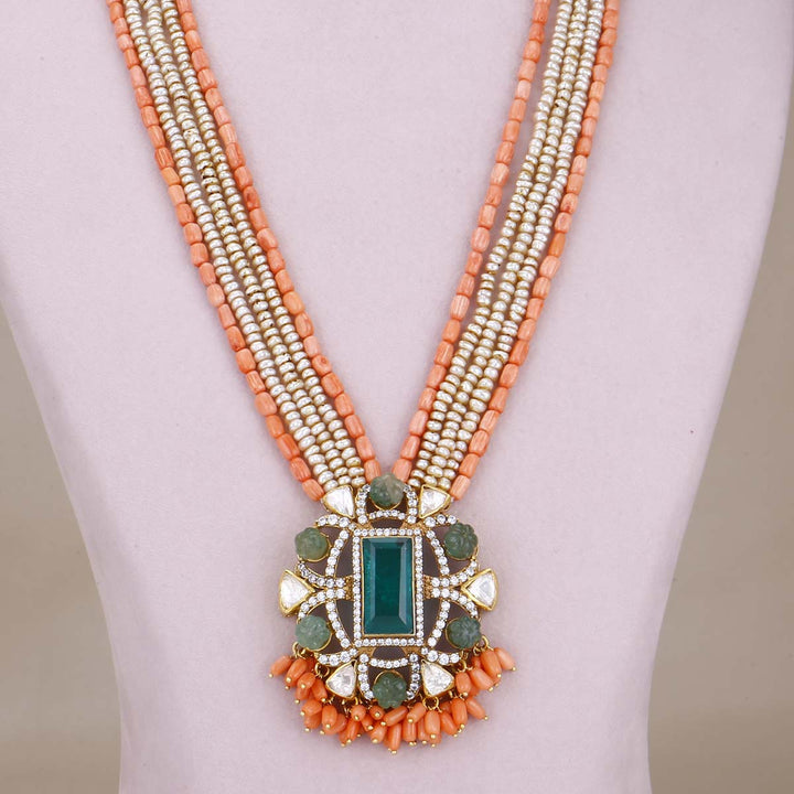 Pure 92.5 Silver Aswathy Long Victorian Necklace