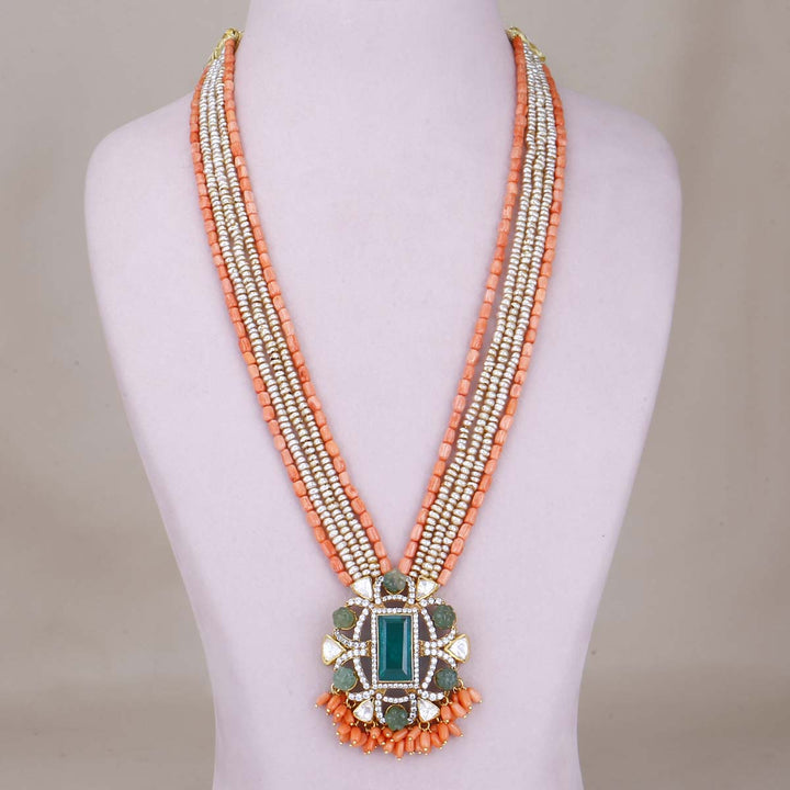 Pure 92.5 Silver Aswathy Long Victorian Necklace