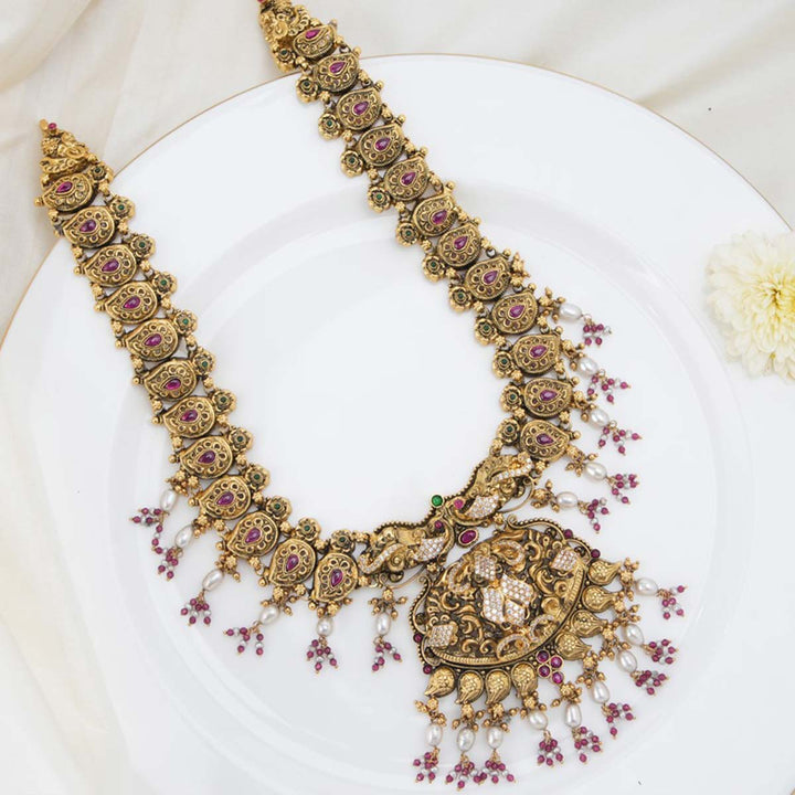 92.5 Silver, 22 kt Gold-Plated Mellina Long Necklace