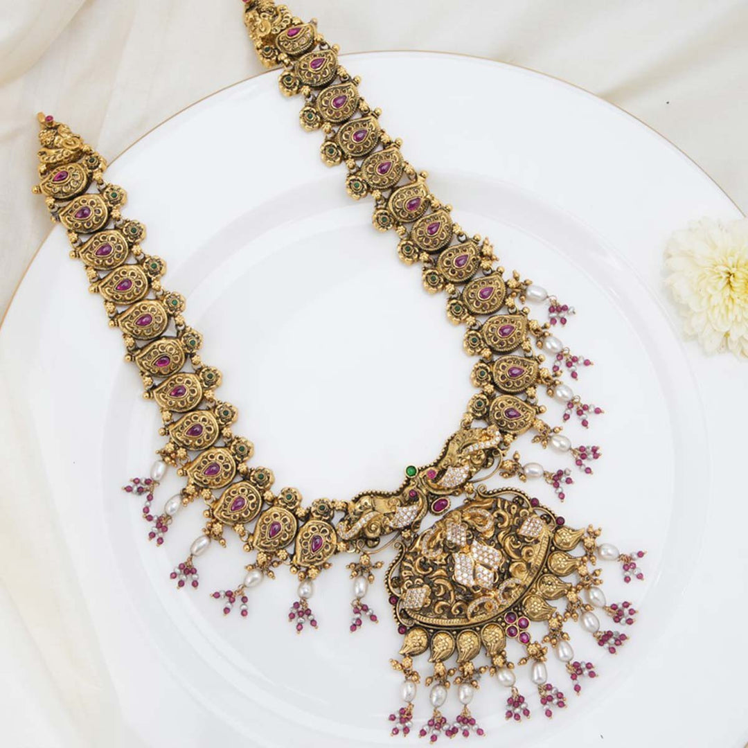 Pure 92.5 Silver Mellina Long Necklace | SHOBITAM