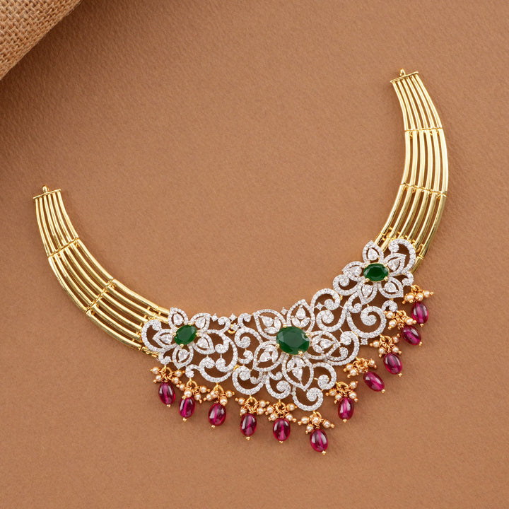 Pure 92.5 Silver Elegance Short Necklace Set | SHOBITAM
