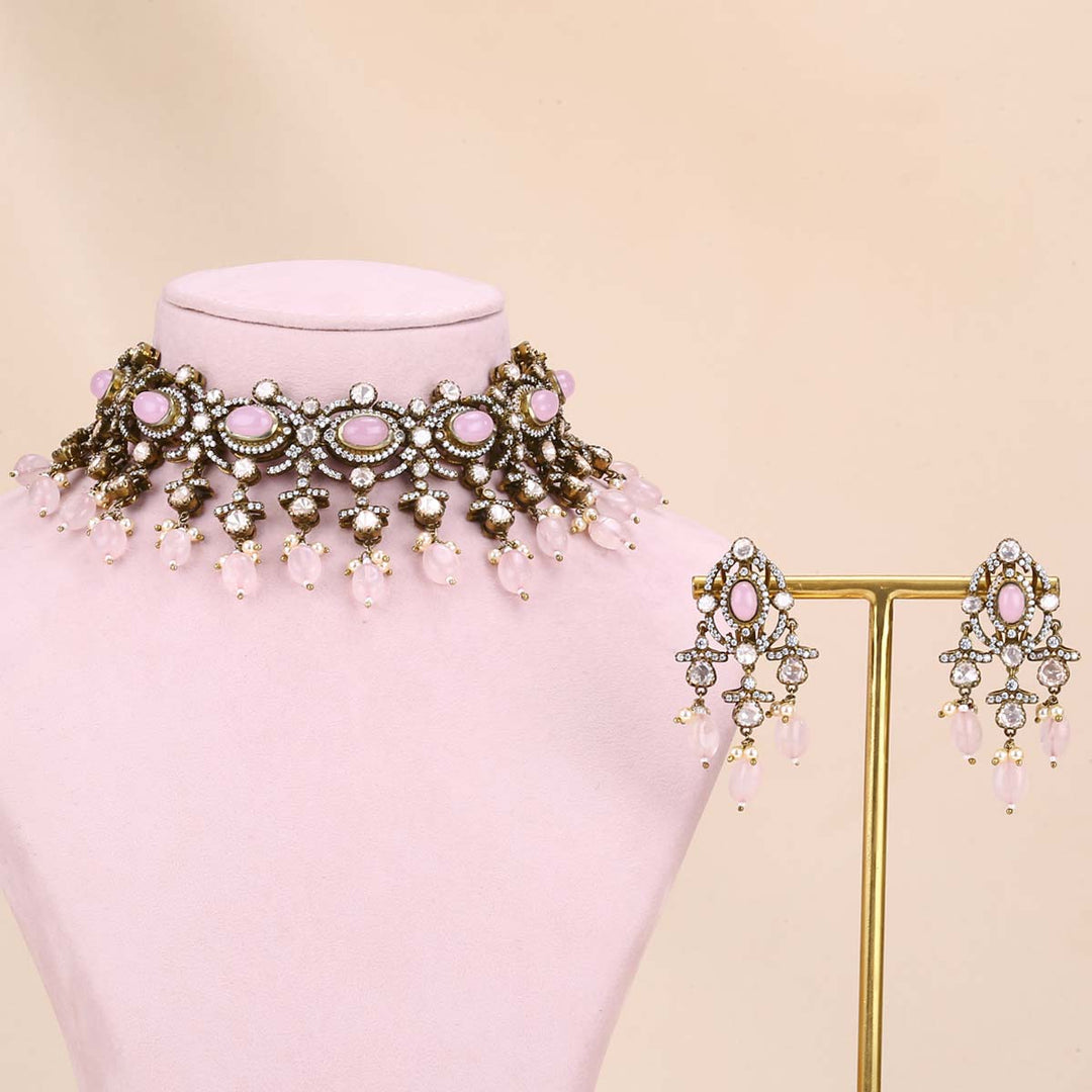 Pure 92.5 Silver Style Icon Victorian Choker Set | SHOBITAM