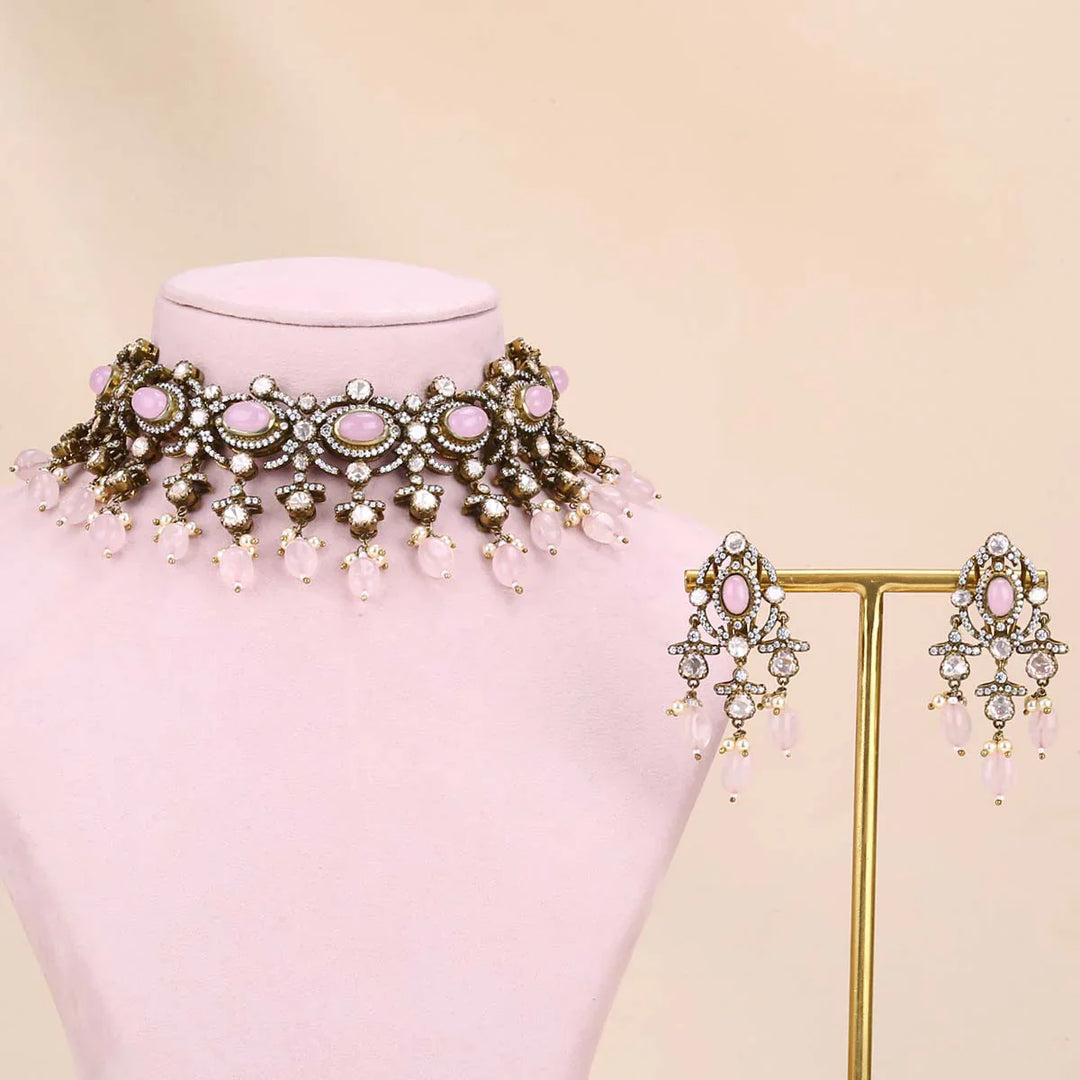 92.5 Silver Style Icon Victorian Choker Set