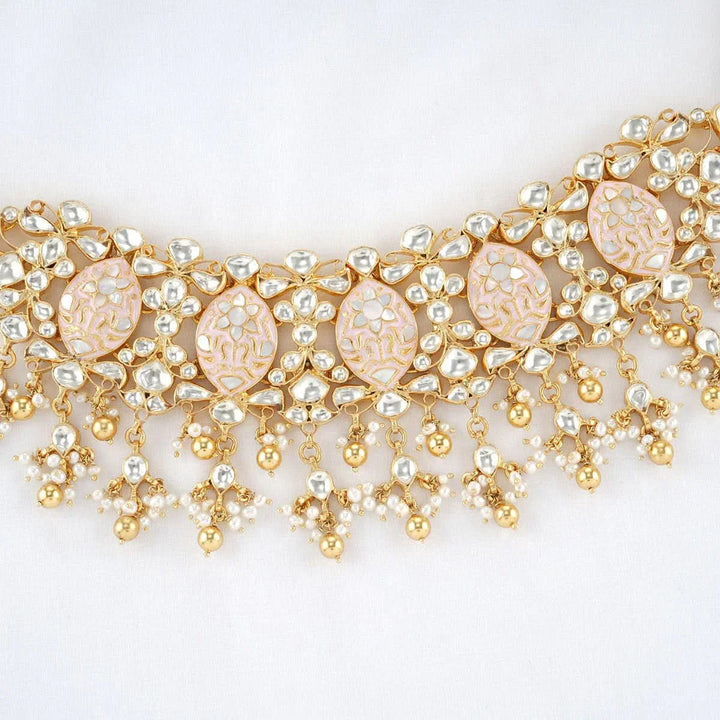 925 Silver Ruksar Kundan Choker Set