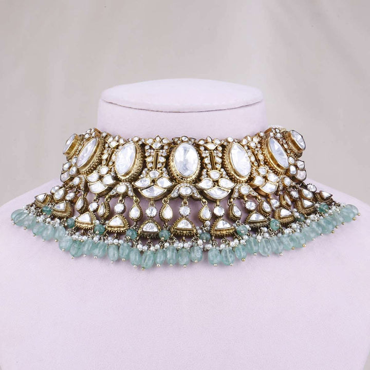 92.5 Silver Kesvina Victorian Choker Set