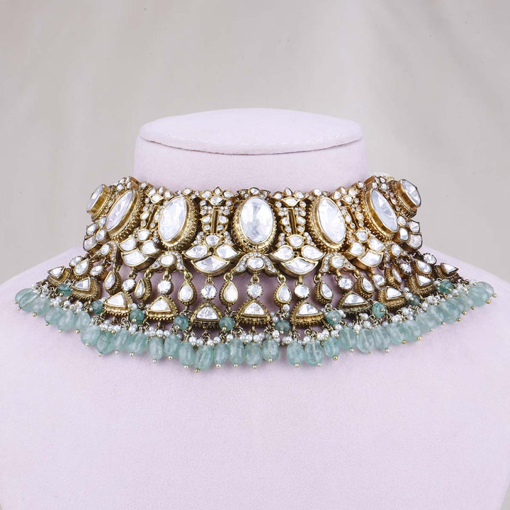 Pure 92.5 Silver Kesvina Victorian Choker Set | SHOBITAM