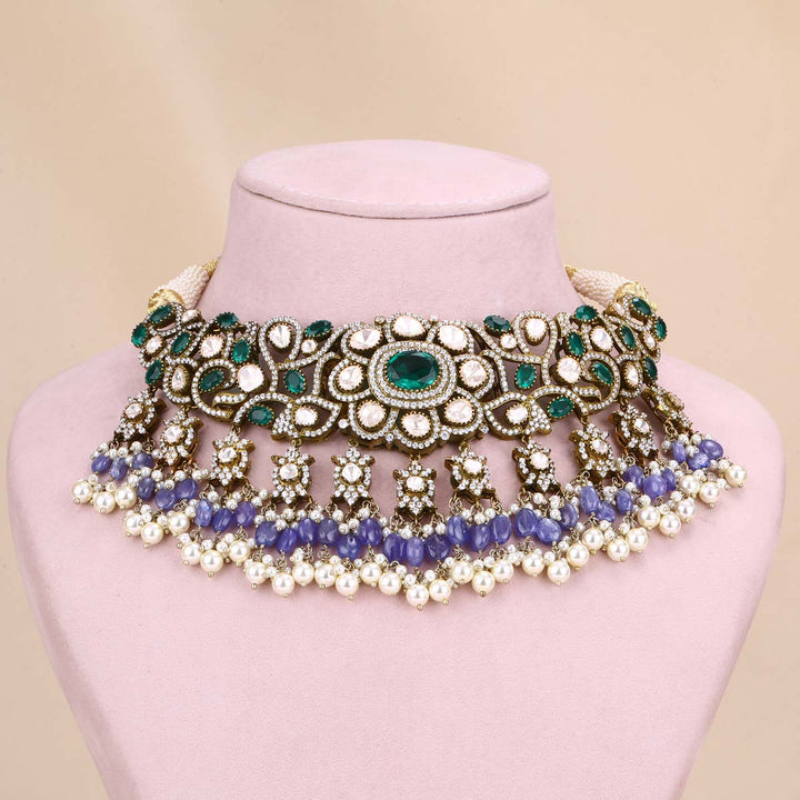 Pure 92.5 Silver Iconic Style Victorian Choker Set | SHOBITAM