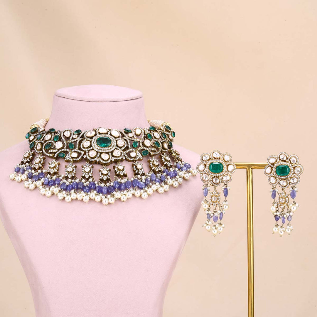 Pure 92.5 Silver Iconic Style Victorian Choker Set | SHOBITAM