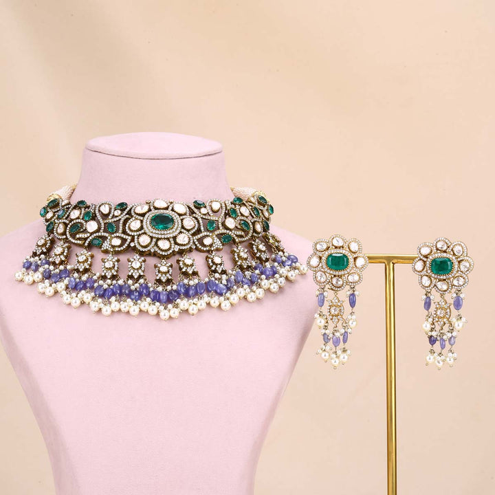 Pure 92.5 Silver Iconic Style Victorian Choker Set | SHOBITAM