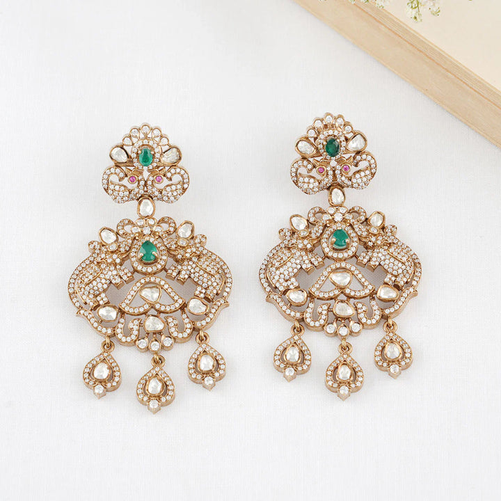 92.5 Silver,Samyuktha Victorian Necklace Set