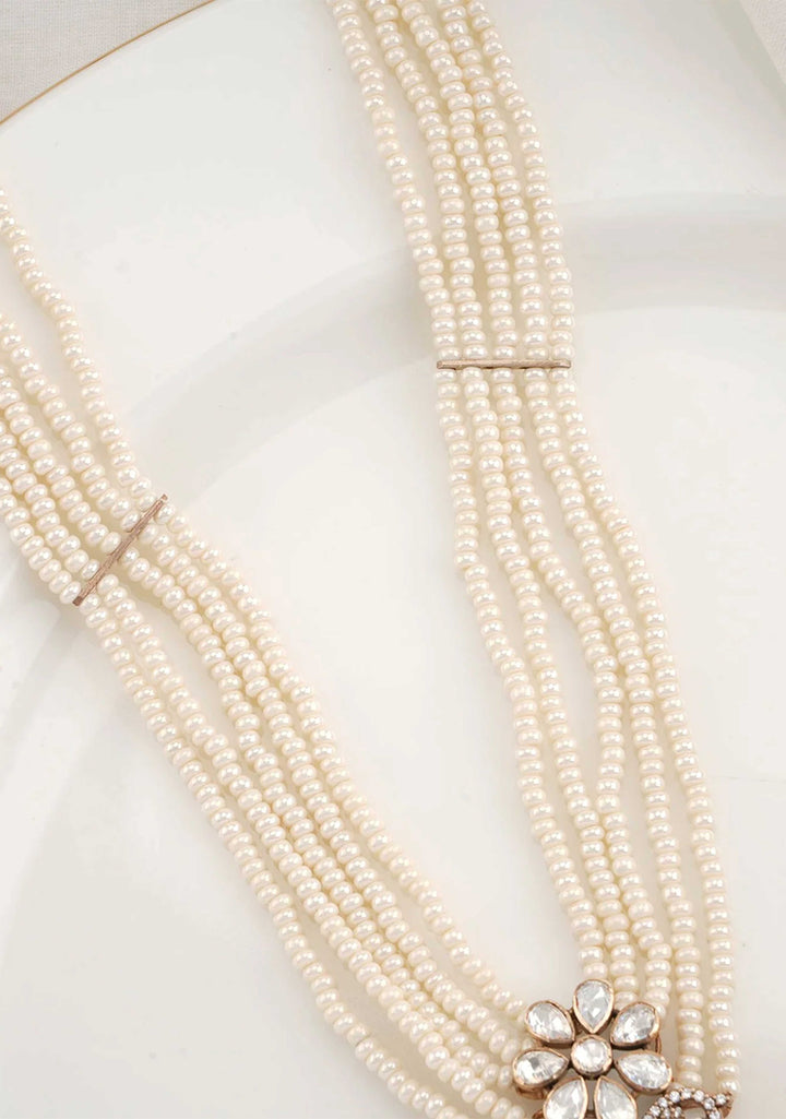 92.5 Silver Tiered Design Classic Victorian Long Necklace, NO earrings