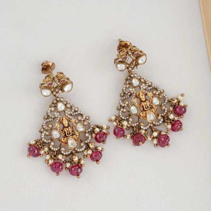 Pure 92.5 silver Cahaya Victorian Short Necklace Set
