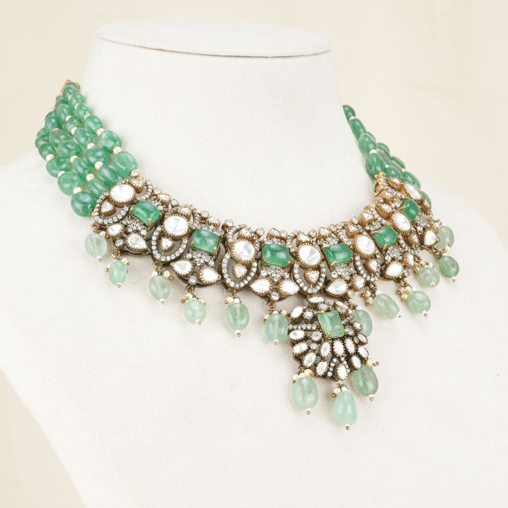 Pure 92.5 Silver Vishwana Victorian Necklace | SHOBITAM