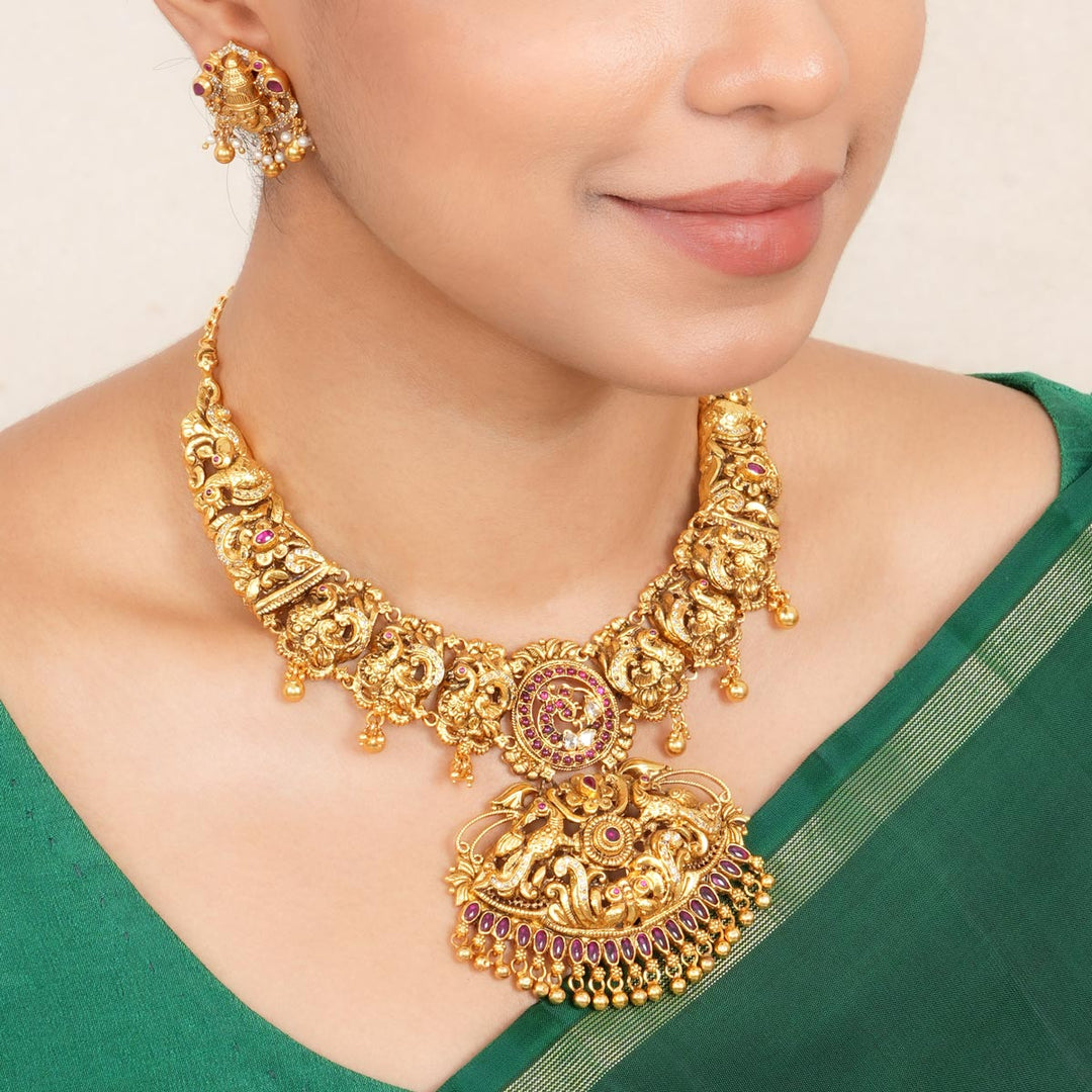 Pure 92.5 Silver Paarija Short Necklace