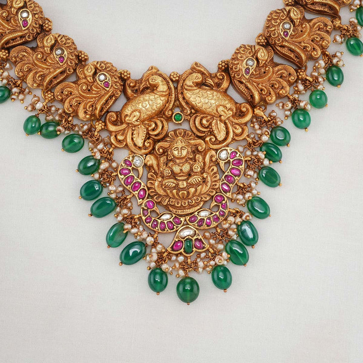 Pure 92.5 Silver Akshara Kundan Short Necklace | SHOBITAM