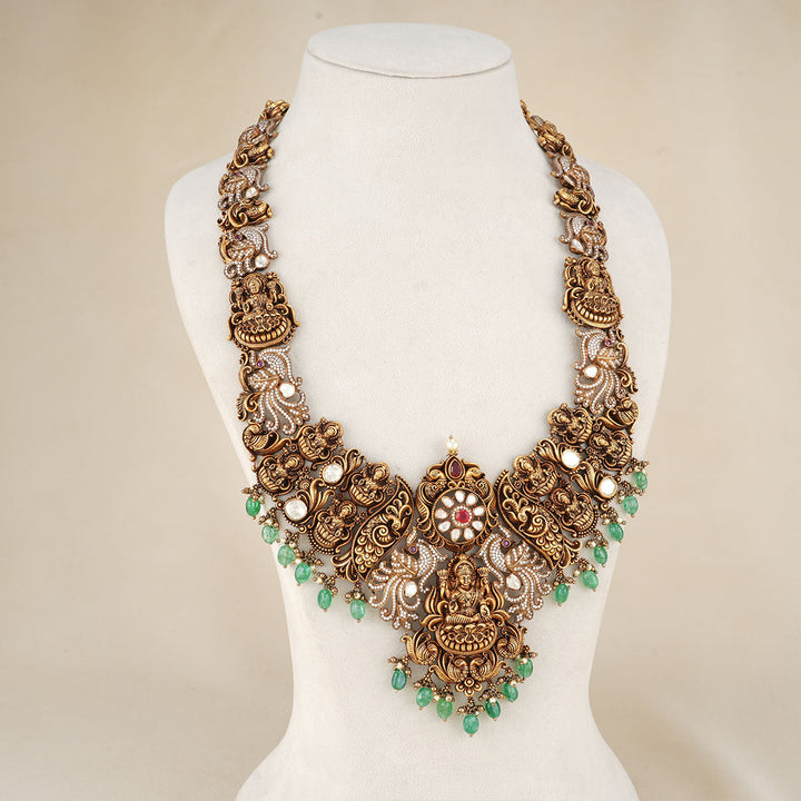 Pure 92.5 Silver Dahina Victorian Long Necklace Set | SHOBITAM