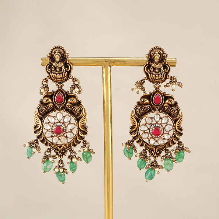Pure 92.5 Silver Dahina Victorian Long Necklace Set | SHOBITAM