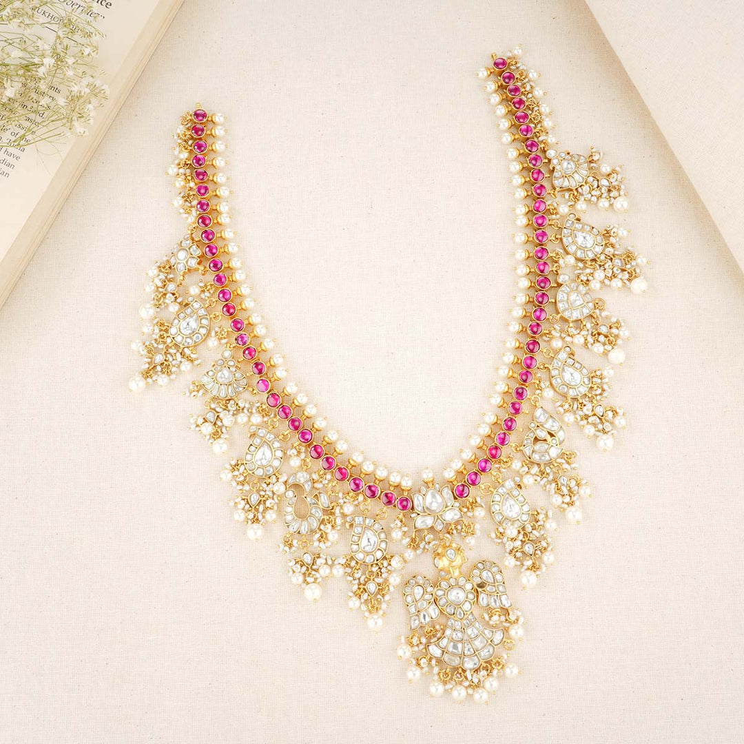 Pure 92.5 Silver Kanishka Kundan Necklace | SHOBITAM