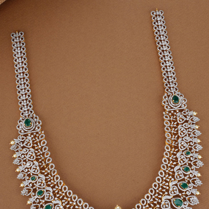 Pure 92.5 Silver Rithka Avikam Long Necklace Set