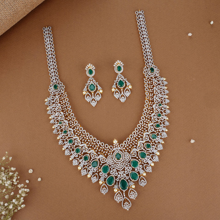 Pure 92.5 Silver Rithka Avikam Long Necklace Set