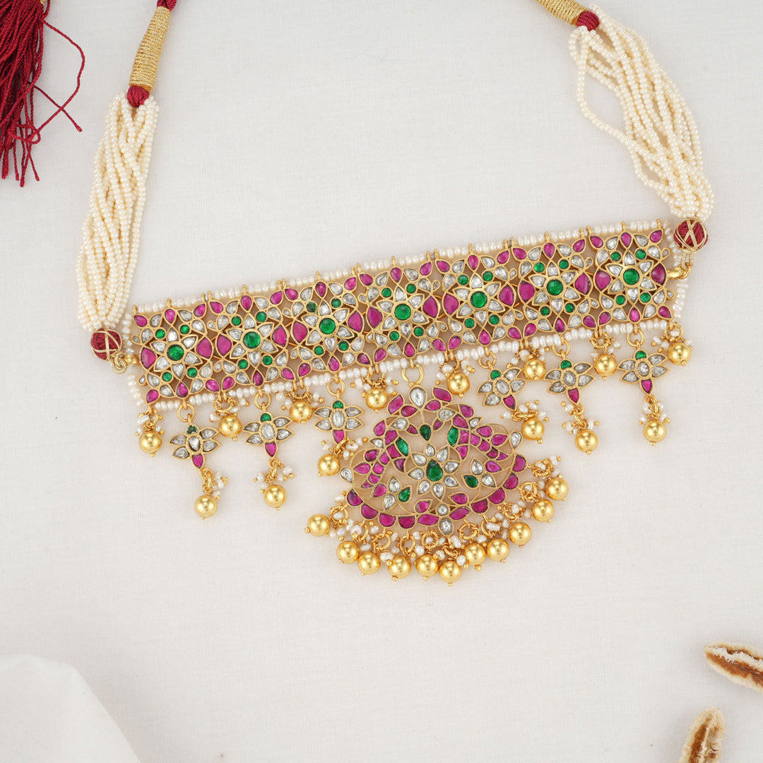 Pure 92.5 Silver Tovuq Kundan Choker | SHOBITAM