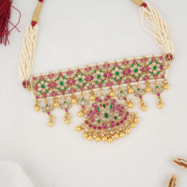 Pure 92.5 Silver Tovuq Kundan Choker | SHOBITAM