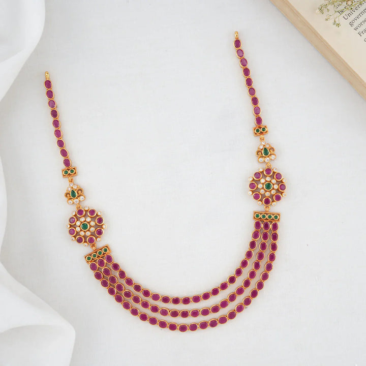 92.5 Silver 24 Ct Gold Plated Bindhu Layer Necklace