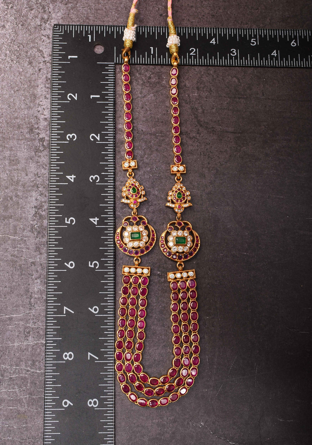 92.5 Silver 24 Ct Gold Plated Bindhu Layer Necklace