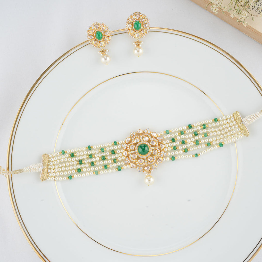 Pure 92.5 Silver Hamsik Choker Set | SHOBITAM