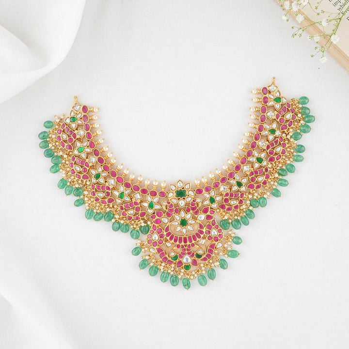 Pure 92.5 Silver 92.5 Silver, 24 kt Gold-Plated Surani Short Necklace | SHOBITAM