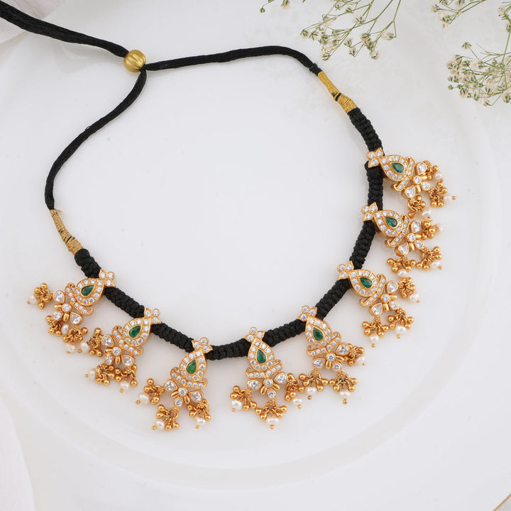 Pure 92.5 Silver Losia Stone Rope Necklace | SHOBITAM