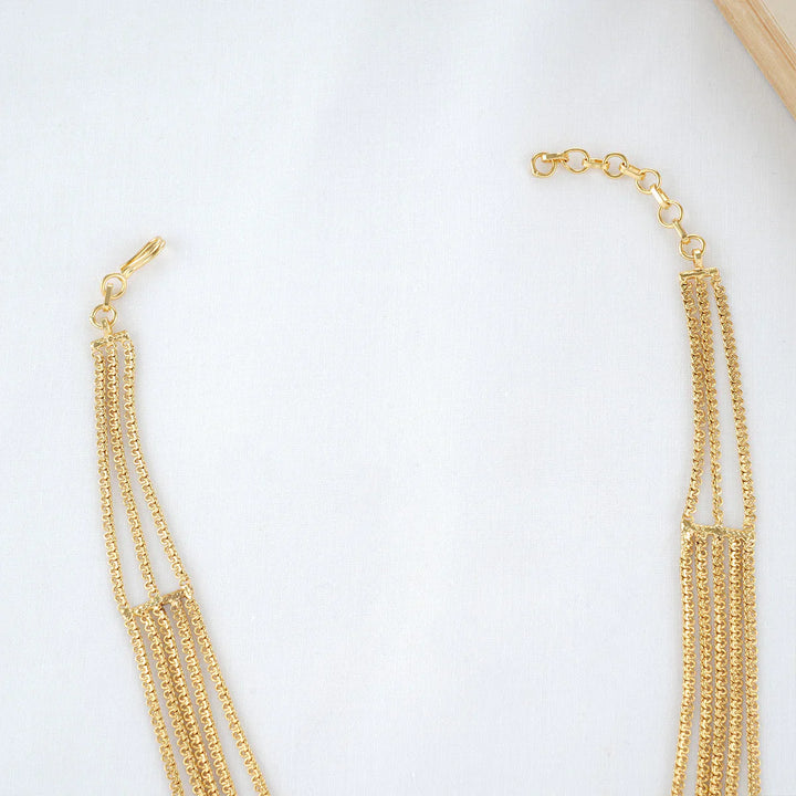 92.5 Silver 24 Kt Gold-Plated Anurya Layered Long Necklace Set
