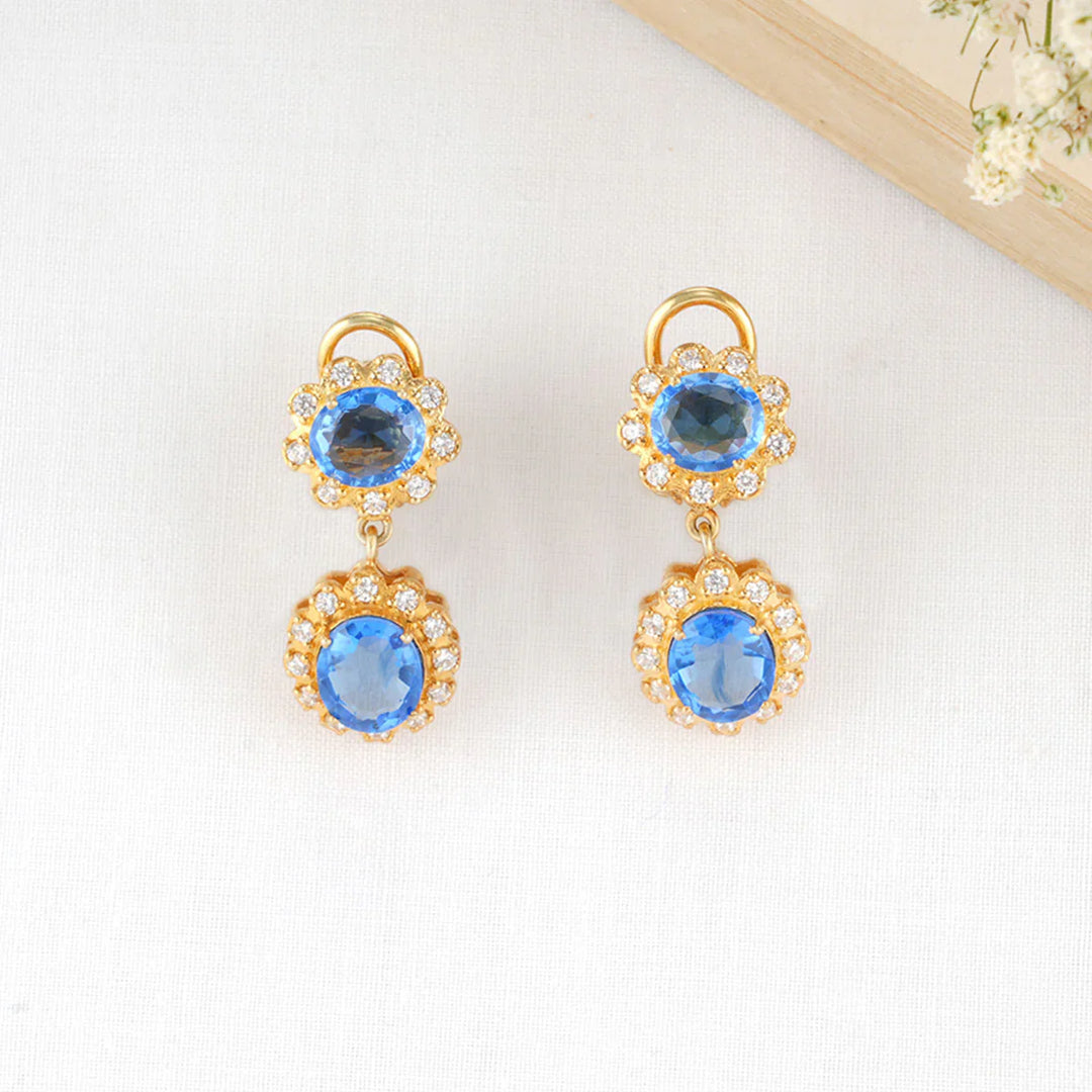 92.5  Charming blue green  Stone Necklace Set