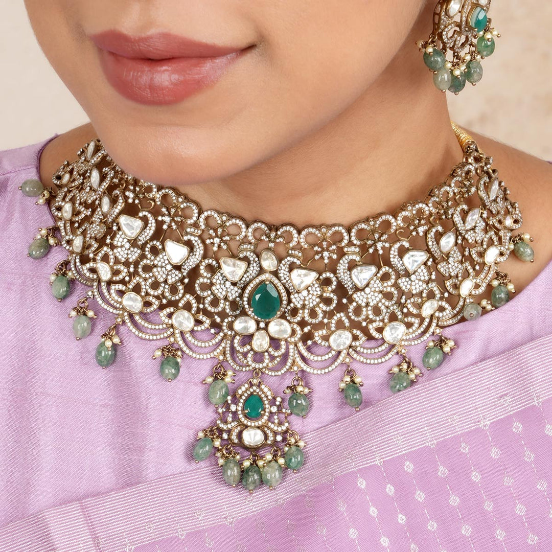 92.5 Silver, Detina Victorian Choker Set
